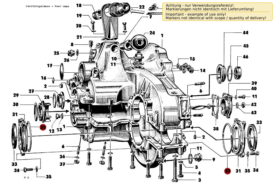 Rundring 95x2 für Getriebe-Abschlussdeckel, a. Ausf., Trabant 601