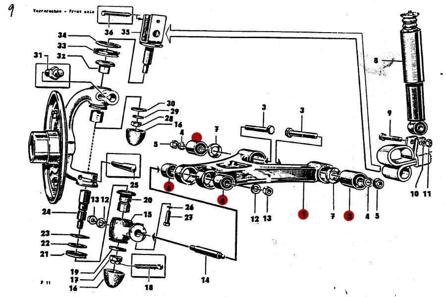 Lenkerarm-Set, alte Ausführung, für Trabant 601