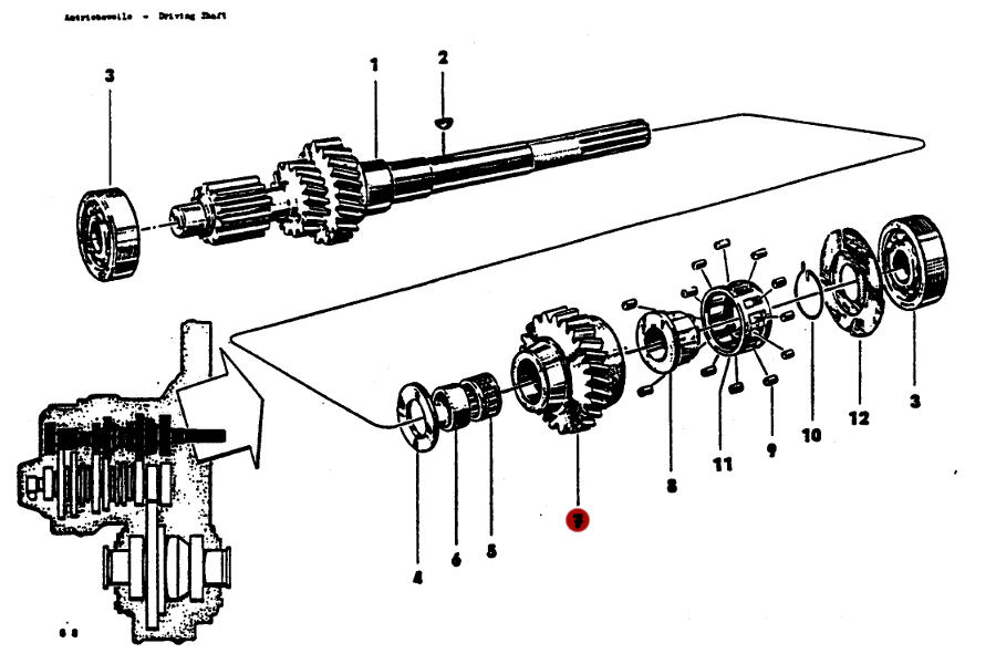Antriebsrad 4. Gang für Freilauf, Getriebe in Trabant 601