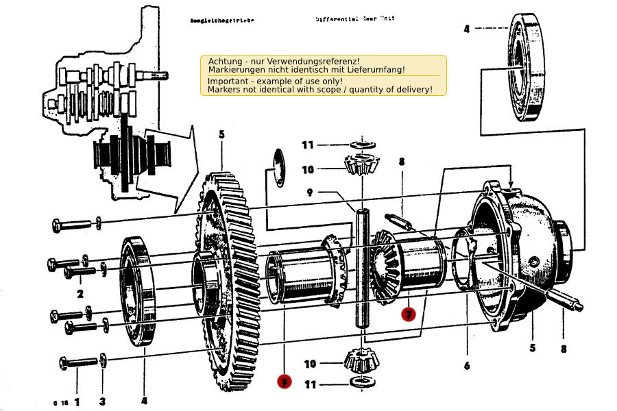 Vorderachswellenrad, alte Ausführung, für Trabant 601