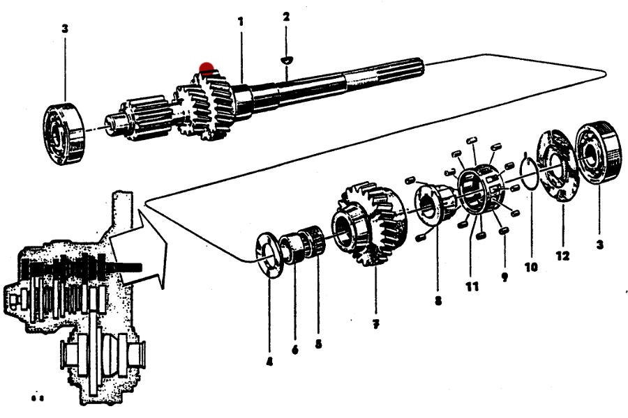 Antriebsrad 3. Gang 20mm für Getriebe, Trabant 601, original